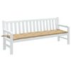 vidaXL Garden Bench Cushion Melange Beige 200x50x7 cm Fabric