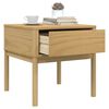 vidaXL Lamp Table FLORO Wax Brown 55x55x54 cm Solid Wood Pine
