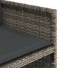 vidaXL 11 Piece Garden Dining Set with Cushions Grey Poly Rattan