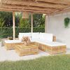 vidaXL Garden Corner Sofas with Cushions 2 pcs Solid Wood Teak
