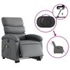 vidaXL Electric Stand up Massage Recliner Chair Grey Faux Leather
