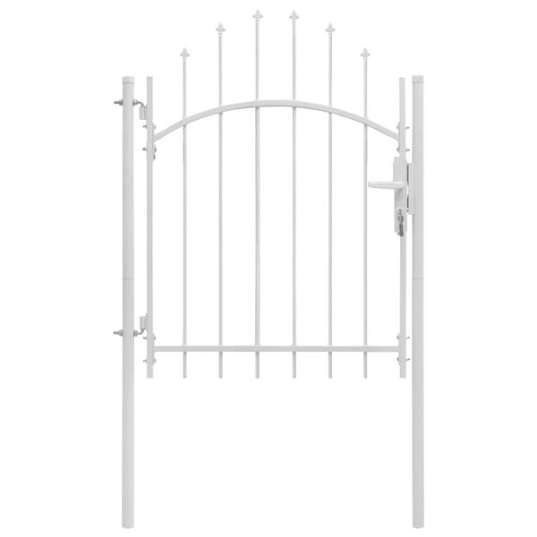 vidaXL Garden Gate Woerden Steel 1x1.5 m White