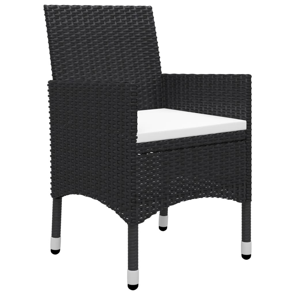 vidaXL 11 Piece Garden Dining Set Black