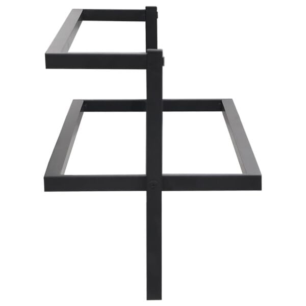 vidaXL Towel Rack Black 95x25x22 cm Iron