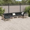 vidaXL 7 Piece Garden Sofa Set with Cushions Solid Wood Pine