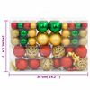 vidaXL 112 Piece Christmas Bauble Set Red / Green / Gold Polystyrene