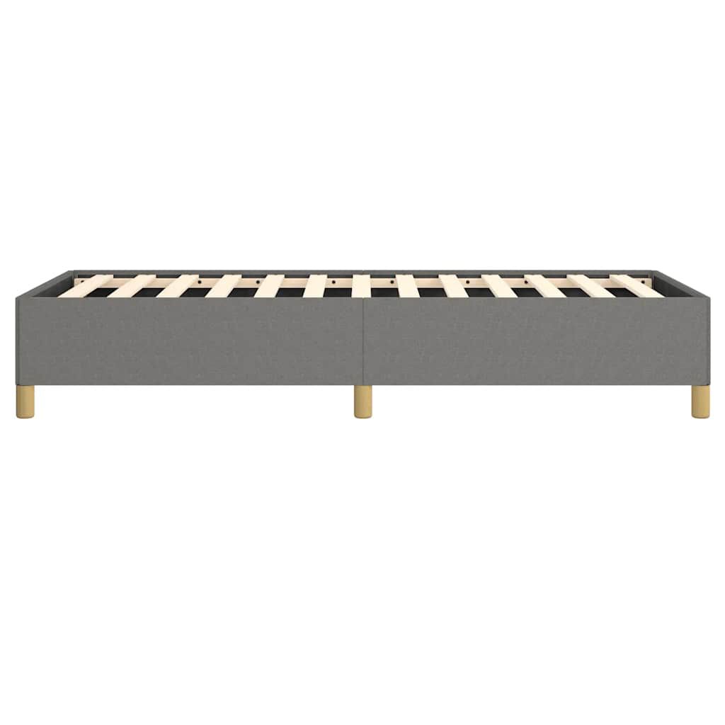 vidaXL Bed Frame without Mattress Dark Grey 100x190 cm Twin Fabric