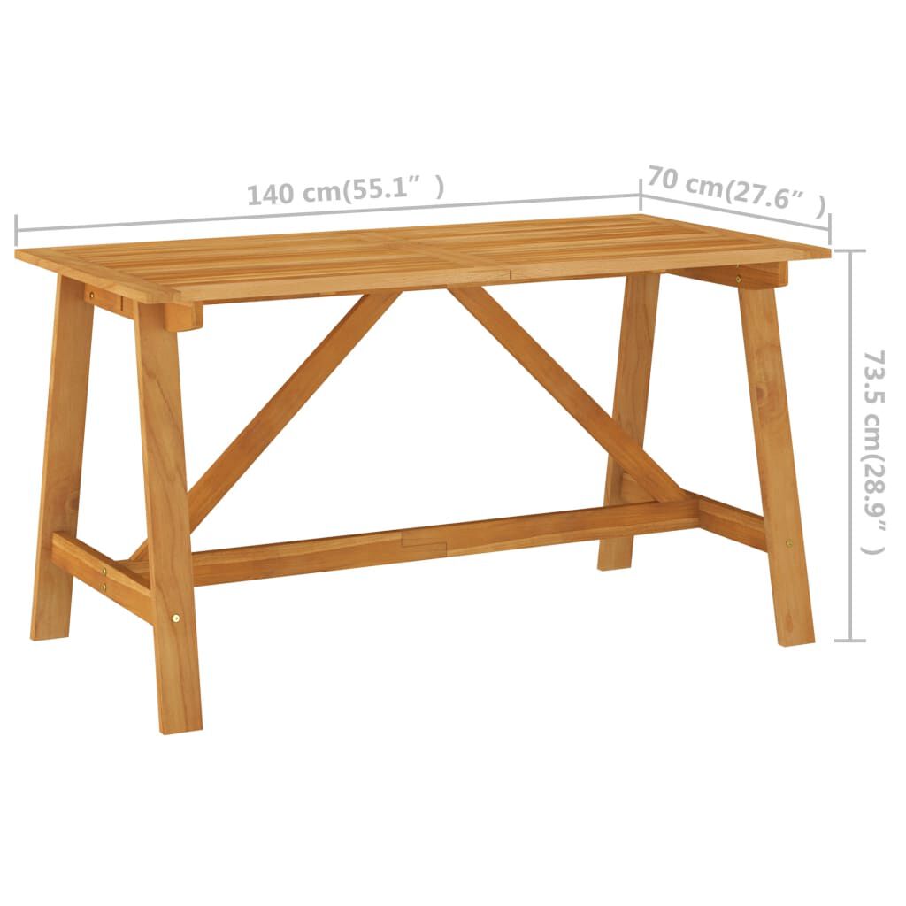 vidaXL 5 Piece Garden Dining Set Beige