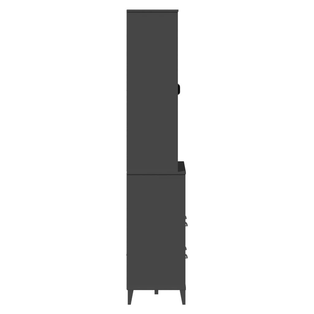 vidaXL Highboard VIKEN Anthracite Grey 80x40x200 cm Solid Wood Pine