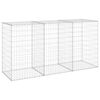 vidaXL Gabion Wall with Covers Galvanised Steel 200x60x100 cm