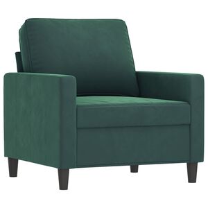 vidaXL Sofa Chair Dark Green 60 cm Velvet