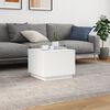 vidaXL Coffee Table with LED Lights White 50x50x40 cm