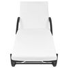 vidaXL Sun Lounger with Cushion Poly Rattan Black