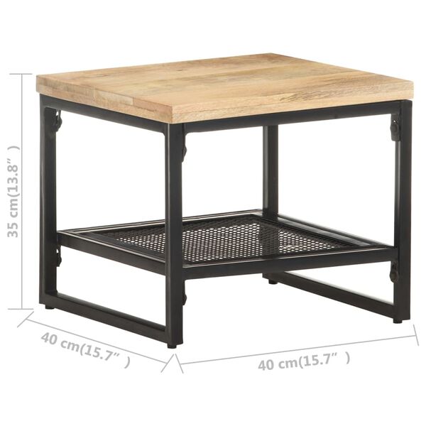 vidaXL Side Table 40x40x35 cm Solid Mango Wood