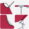 vidaXL Folding Sun Lounger with Canopy Steel and Fabric Red