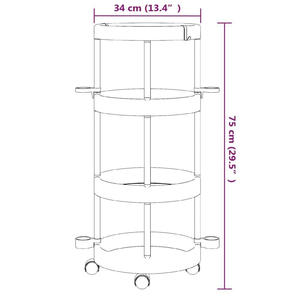 vidaXL Cleaning Trolley with Storage Basket Aluminium