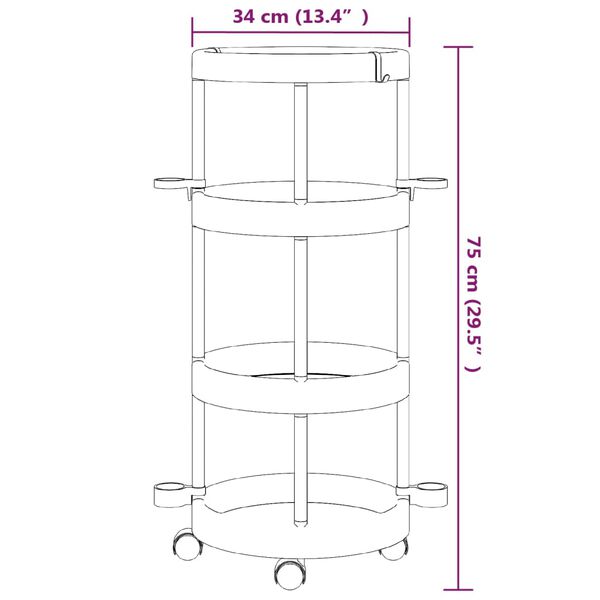 vidaXL Cleaning Trolley with Storage Basket Aluminium