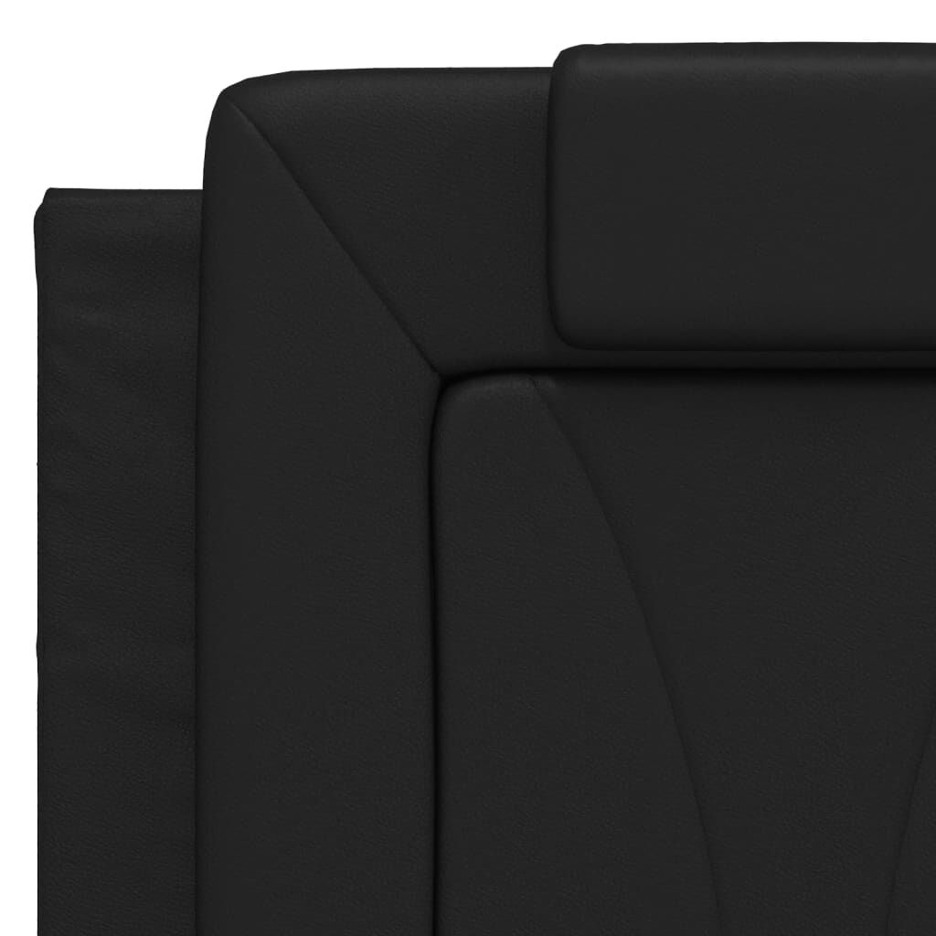 vidaXL Bed Frame without Mattress Black 137x187 cm Double Faux Leather