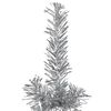 vidaXL Slim Artificial Half Christmas Tree with Stand Silver 210 cm
