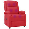 vidaXL Massage Recliner Red Faux Leather