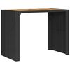 vidaXL Garden Bar Table with Acacia Wood Top Black 145x80x110 cm Poly Rattan