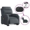 vidaXL Electric Stand up Massage Recliner Chair Dark Grey Velvet