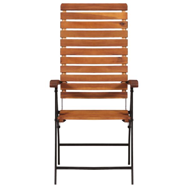 vidaXL 2 pcs Reclining Garden Chairs Solid Acacia Wood
