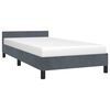 vidaXL Bed Frame without Mattress Dark Grey 100x203 cm Velvet