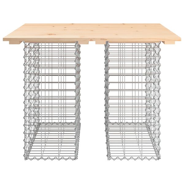 vidaXL Garden Bench Gabion Design 100x102x72 cm Solid Wood Pine