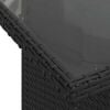 vidaXL Garden Sofa Set with Cushion 9 pcs Black Poly rattan