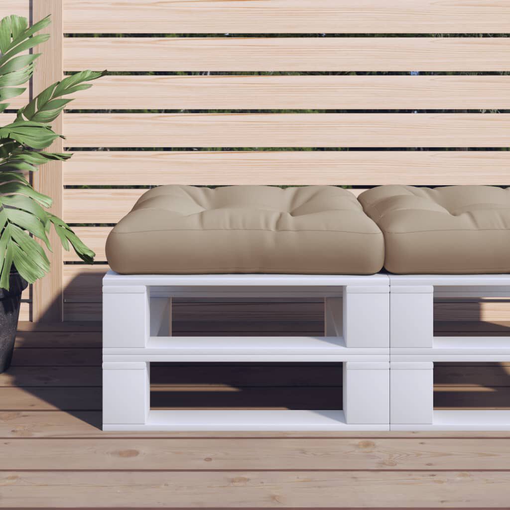vidaXL Pallet Cushion Taupe 50x50x12 cm Fabric