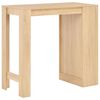 vidaXL Bar Table with Shelf Oak 110x50x103 cm
