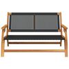 vidaXL Garden Furniture Black 122 x 78 x 73cm Solid Acacia wood