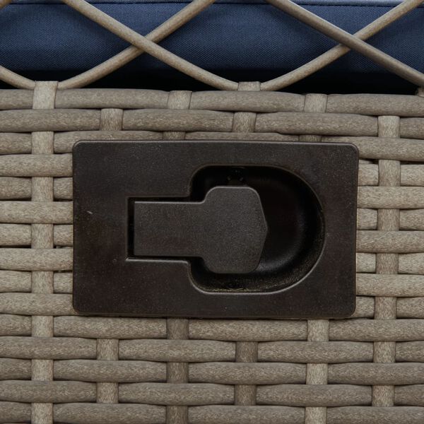 vidaXL Reclining Garden Chairs 2 pcs Grey Poly Rattan