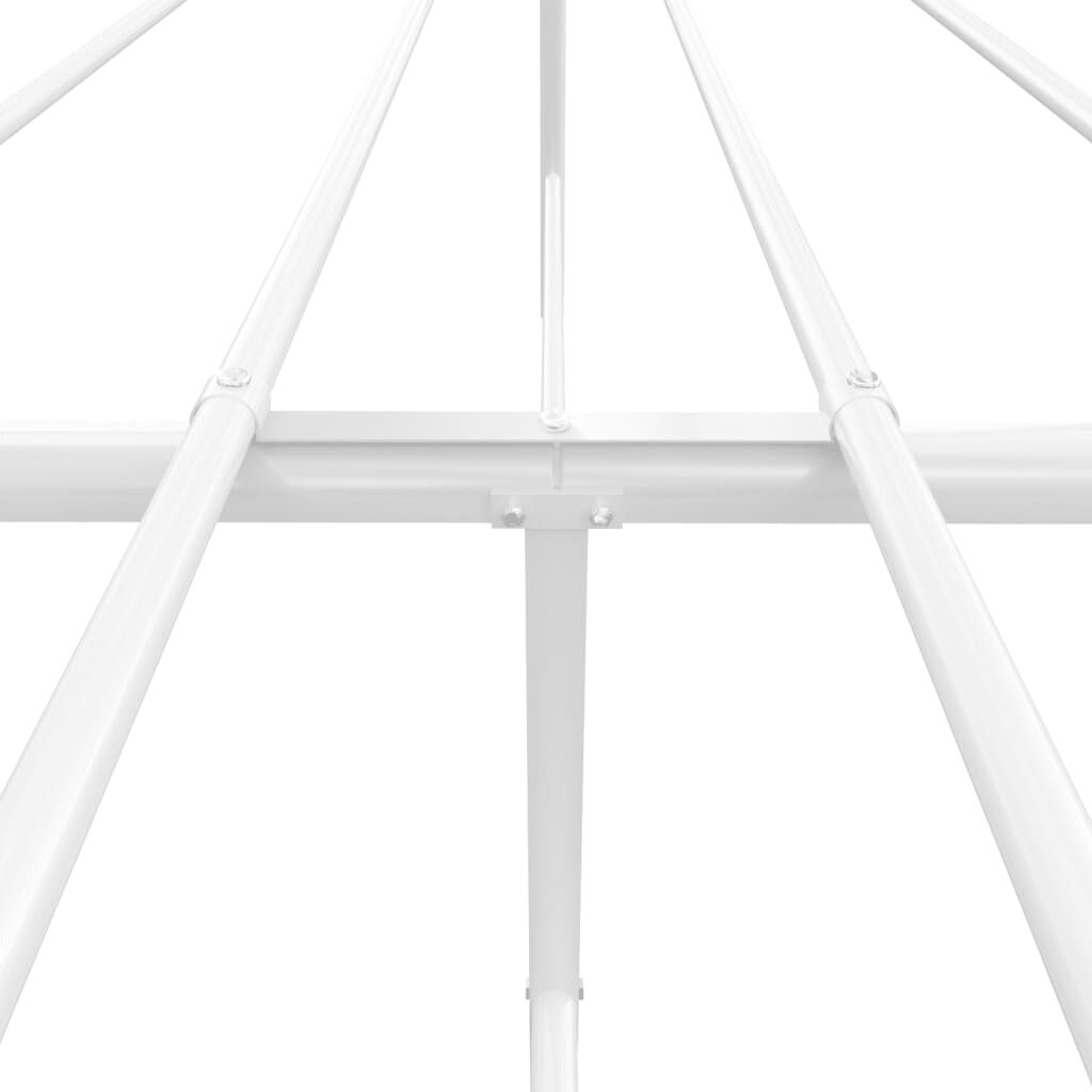 vidaXL Metal Bed Frame without Mattress with Footboard White 135x190cm