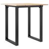 vidaXL Dining Table O-Frame 70x70x75 cm Solid Wood Pine and Steel