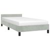 vidaXL Bed Frame without Mattress Light Grey 100x203 cm Velvet