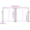 vidaXL Retractable Side Awning Anthracite 140x1200 cm