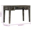vidaXL Desk Black 110x50x75 cm Solid Mango Wood