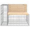 vidaXL Garden Bench Gabion Design 287x71x65.5 cm Solid Wood Pine