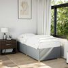 vidaXL Bed Frame without Mattress Light Grey Twin Fabric