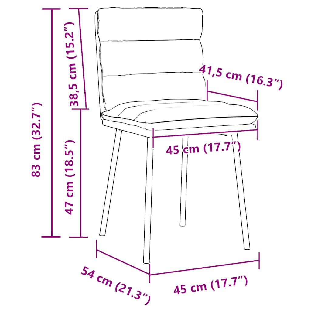 vidaXL Dining Chairs 4 pcs Dark Grey Velvet