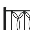 vidaXL Metal Bed Frame without Mattress with Headboard Black 150x200cm