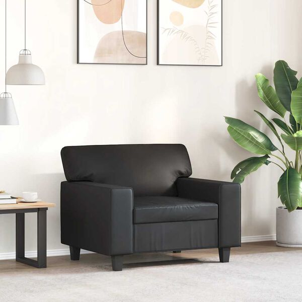 vidaXL Sofa Chair Black 60 cm Faux Leather
