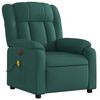 vidaXL Electric Stand up Massage Recliner Chair Dark Green Fabric