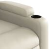 vidaXL Electric Massage Recliner Chair Cream Faux Leather