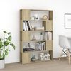 vidaXL Book Cabinet Room Divider Sonoma Oak 100x24x155 cm Engineered Wood