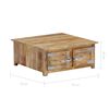 vidaXL Coffee Table 70x70x30 cm Solid Mango Wood