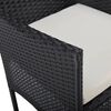 vidaXL Garden Dining Chairs 2pcs Poly Rattan Black