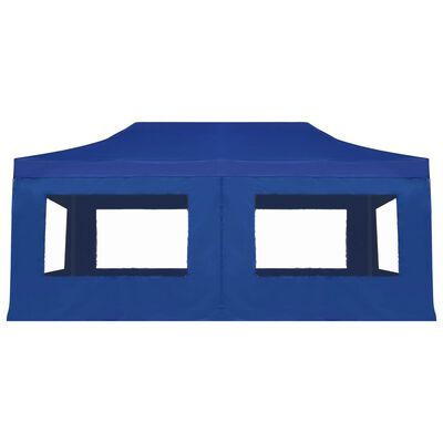 vidaXL Professional Folding Party Tent with Walls Aluminium 6x3 m Blue